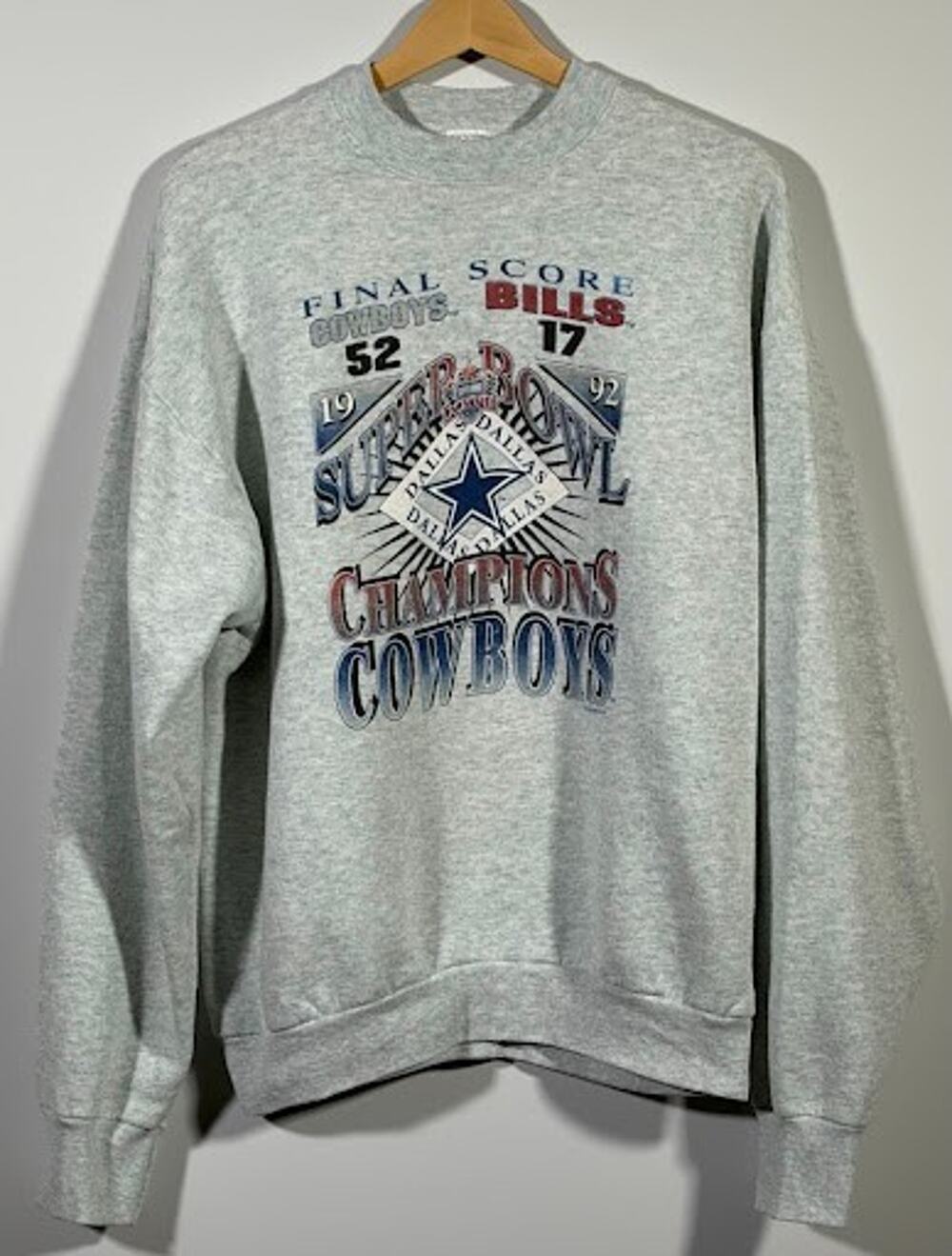 Vintage 90s Dallas Cowboys Super Bowl XXVII Champions Sweatshirt XL Made in USA